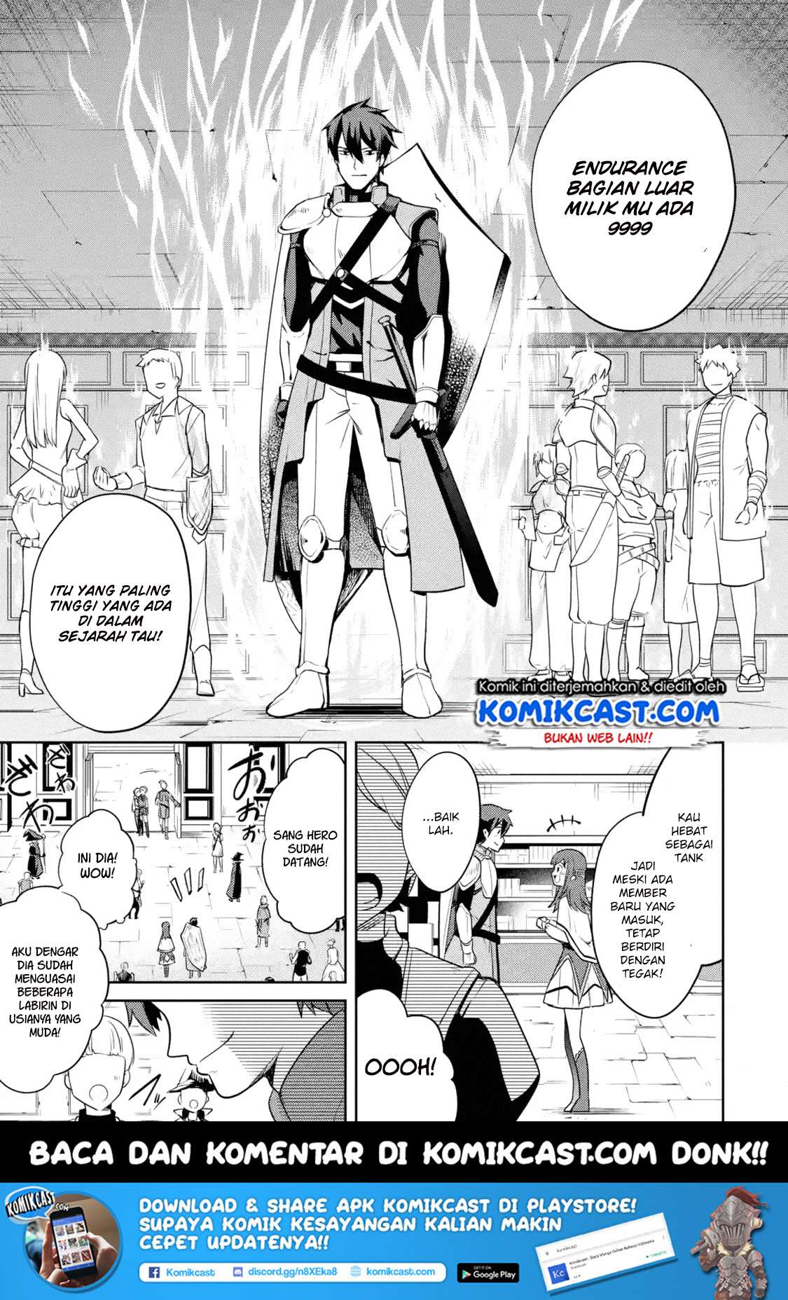 The Labyrinth Raids of the Ultimate Tank ~The Tank Possessing a Rare 9,999 Endurance Skill was Expelled from the Hero Party~ Chapter 1.1 - halaman 5