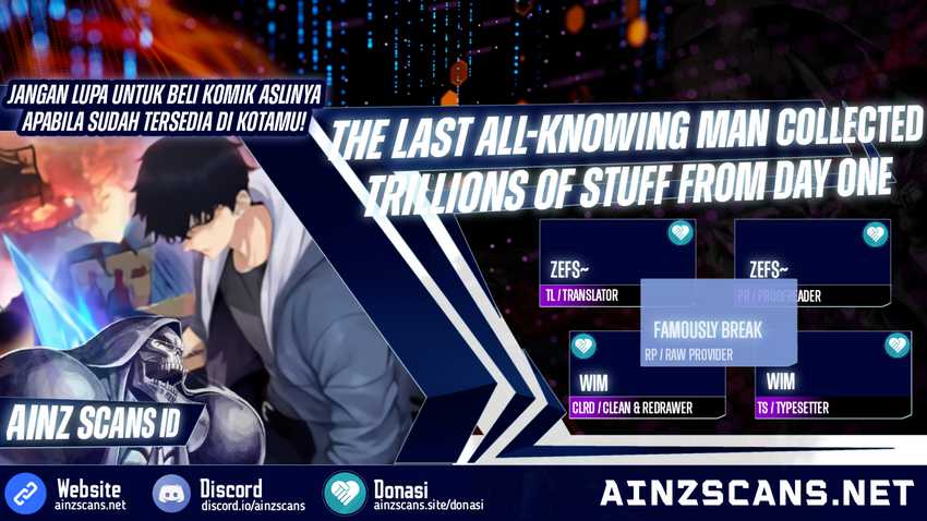 The Last All-Knowing Man Collected Trillions of Stuff from Day One Chapter 9 - halaman 1