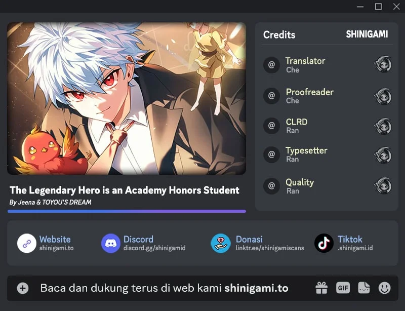 The Legendary Hero Is an Academy Honors Student Chapter 94 - halaman 1