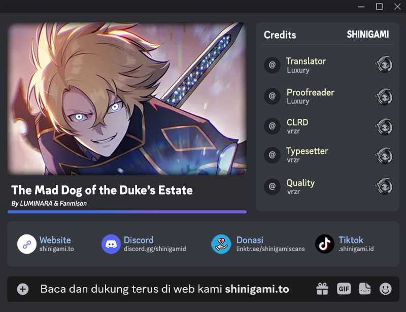 The Mad Dog of the Duke's Estate Chapter 21 - halaman 1