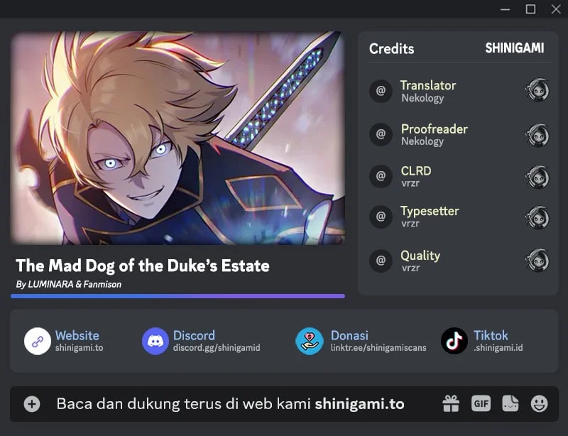 The Mad Dog of the Duke's Estate Chapter 34 - halaman 1