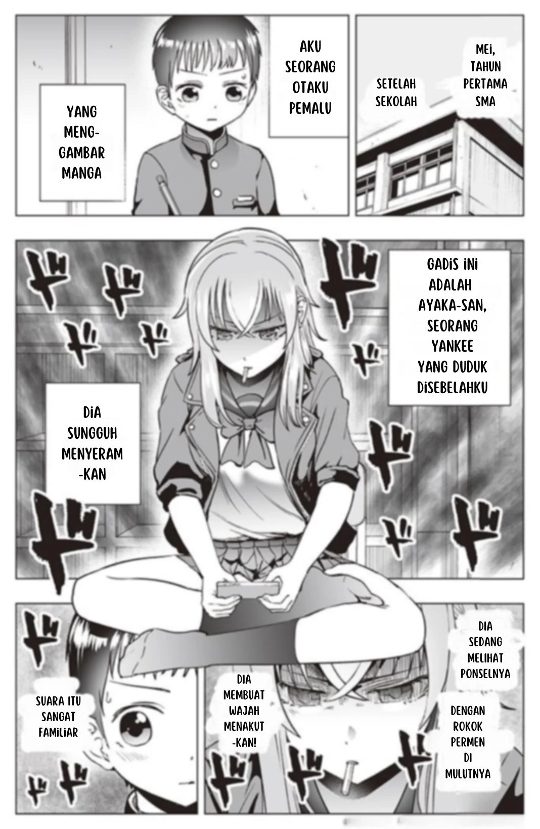 The Many Weaknesses of Ayaka the Yankee JK Chapter 12 - halaman 1