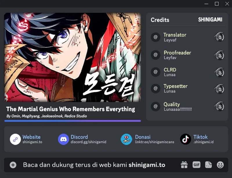 The Martial Genius Who Remembers Everything Chapter 16 - halaman 1