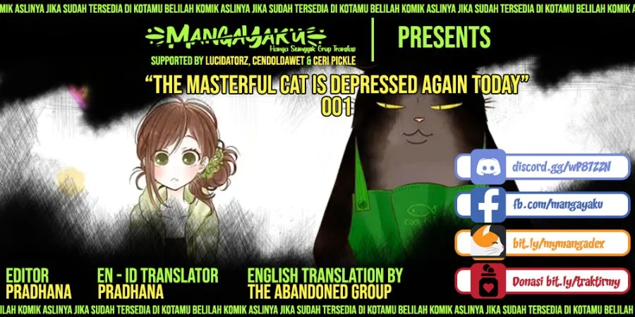 The Masterful Cat is Depressed Again Today Chapter 1 - halaman 1