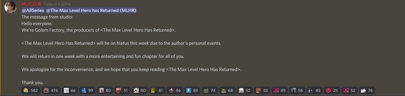 The MAX leveled hero will return! Chapter 57.1 - halaman 1