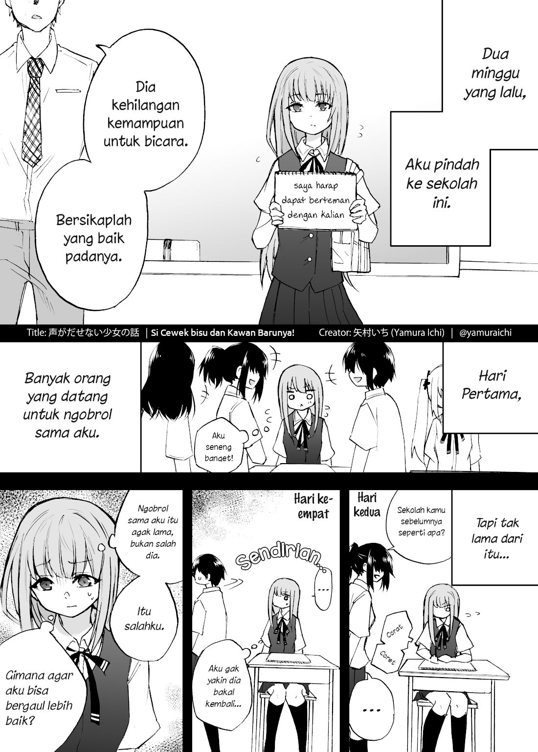 The Mute Girl and Her New Friend (Webcomic) Chapter 1 - halaman 2