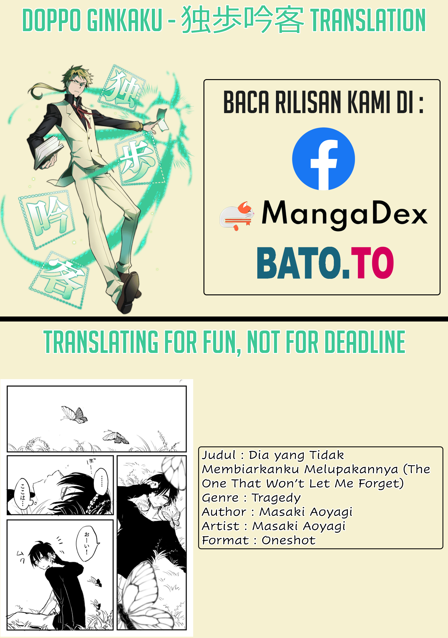 The One That Won't Let Me Forget Chapter 0 - halaman 1
