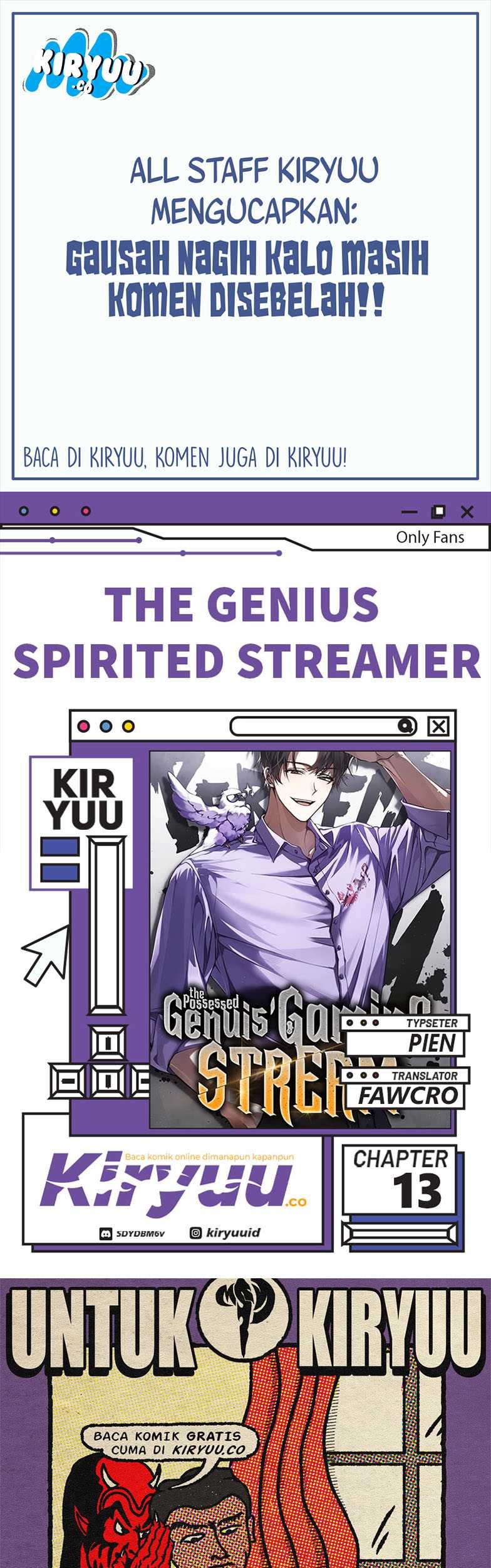 The Possessed Genius’ Gaming Stream Chapter 13 - halaman 1