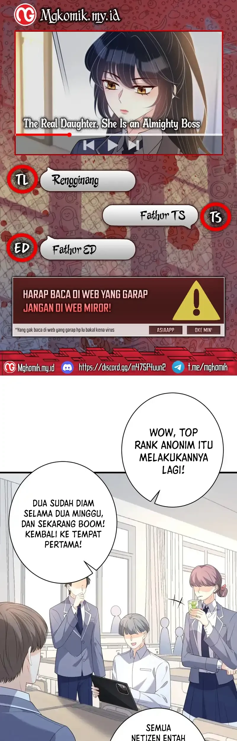 The Real Daughter, She Is an Almighty Boss Chapter 166 - halaman 1
