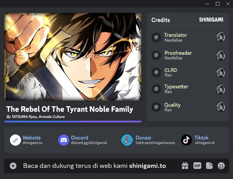 The Rebel Of The Tyrant Noble Family Chapter 34 - halaman 1