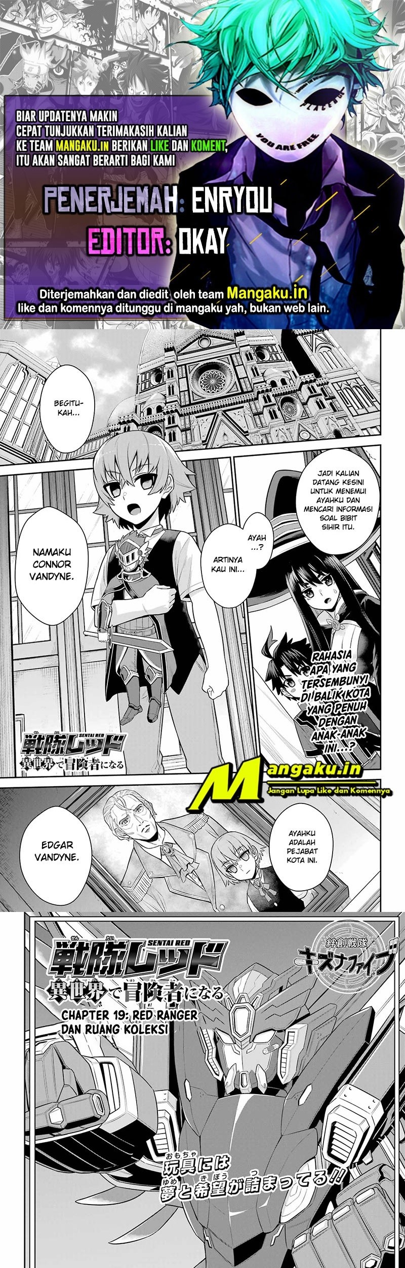 The Red Ranger Becomes an Adventurer in Another World Chapter 19.1 - halaman 1