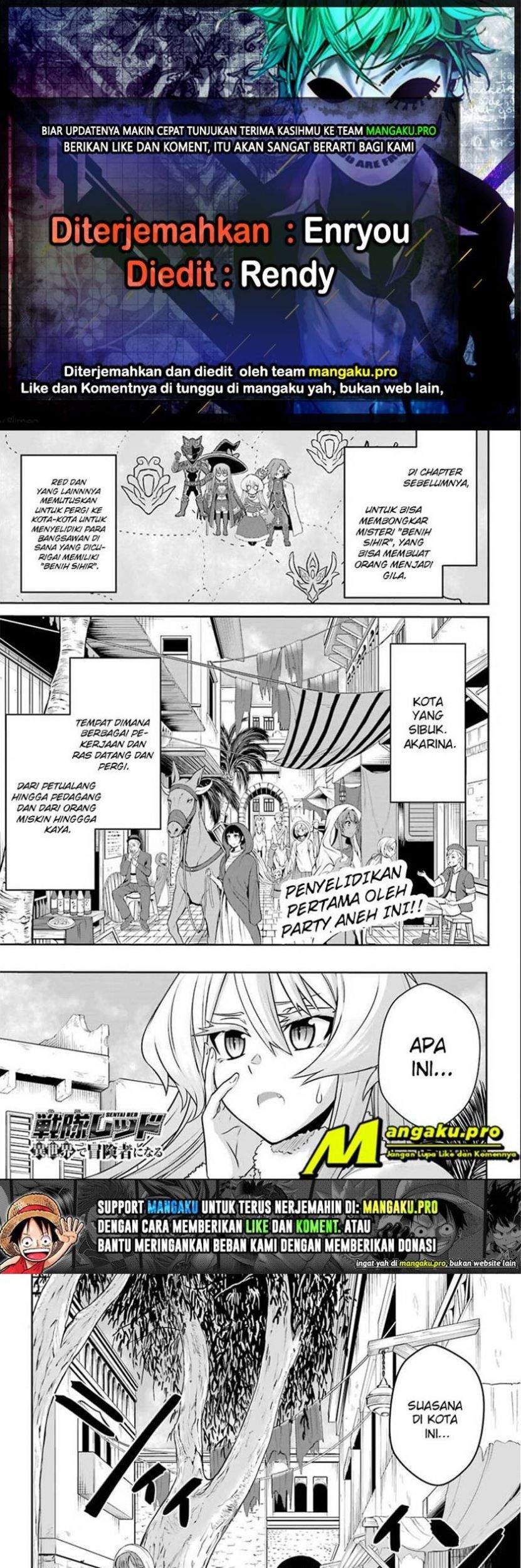 The Red Ranger Becomes an Adventurer in Another World Chapter 4.1 - halaman 1