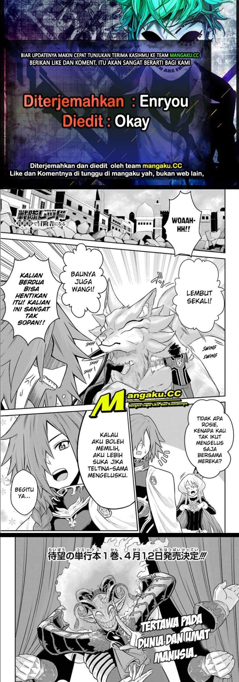 The Red Ranger Becomes an Adventurer in Another World Chapter 6 - halaman 1