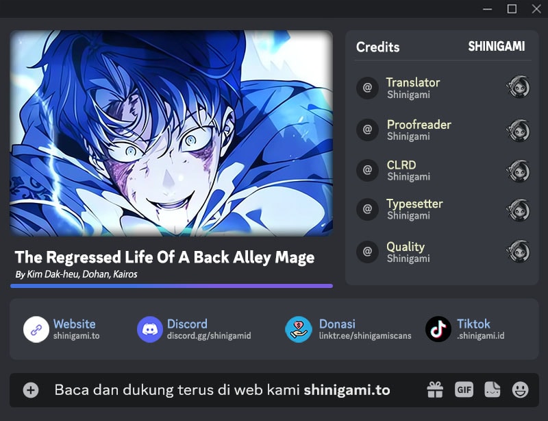 The Regressed Life Of A Back Alley Mage Chapter 1 - halaman 1