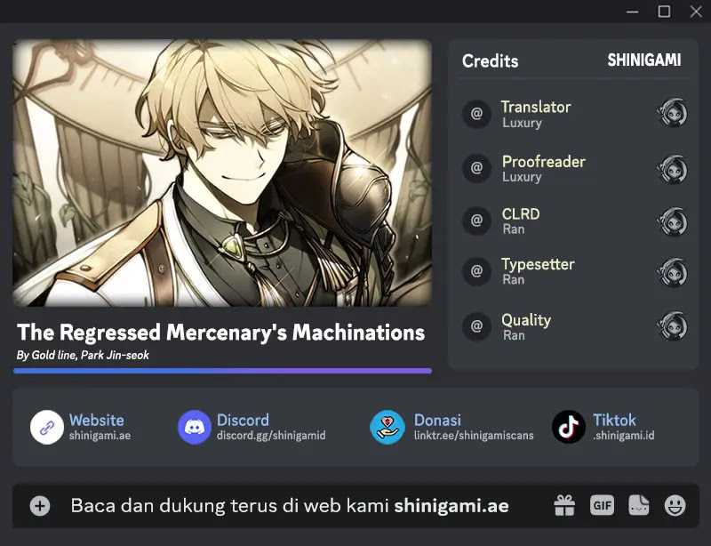 The Regressed Mercenary’s Machinations Chapter 1 - halaman 1