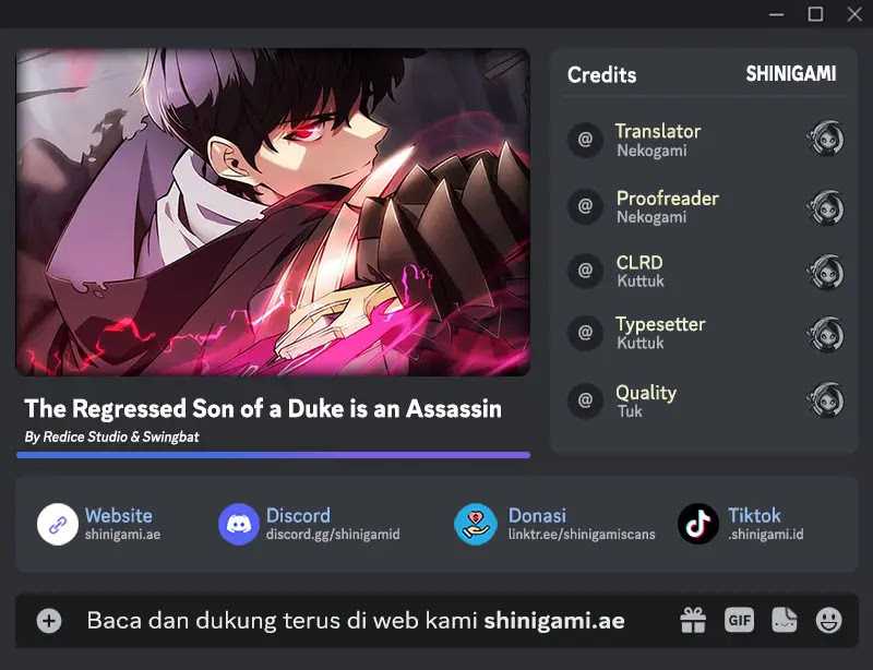 The Regressed Son Of A Duke Is An Assassin Chapter 13 - halaman 1