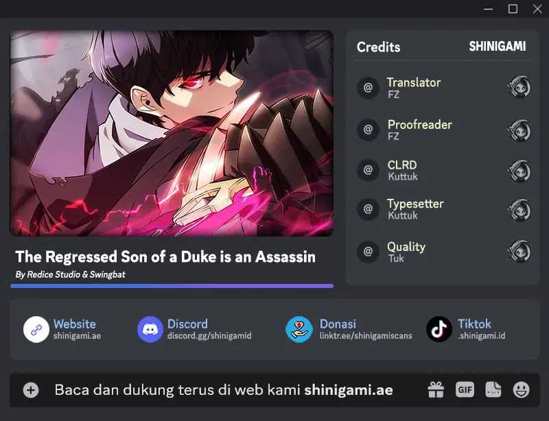 The Regressed Son Of A Duke Is An Assassin Chapter 2 - halaman 1
