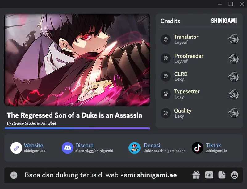 The Regressed Son Of A Duke Is An Assassin Chapter 3 - halaman 1
