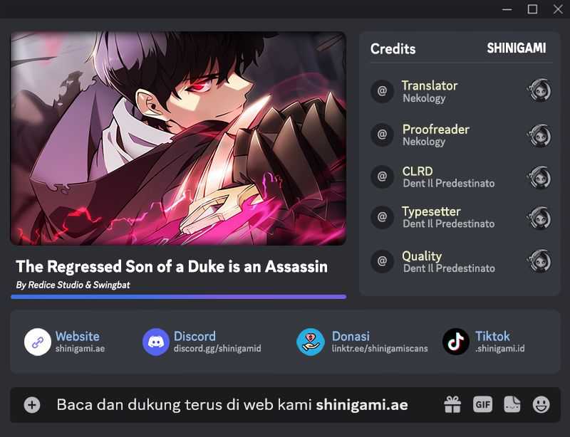 The Regressed Son Of A Duke Is An Assassin Chapter 49 - halaman 1
