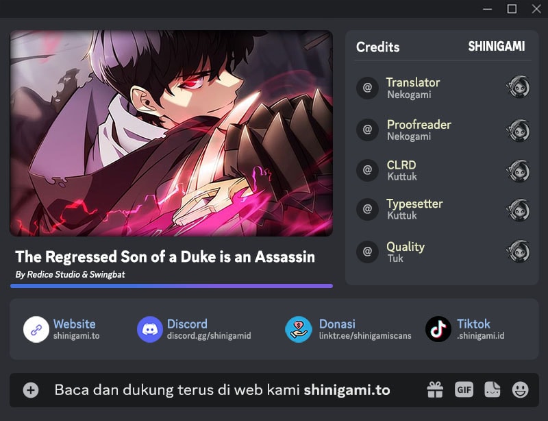The Regressed Son Of A Duke Is An Assassin Chapter 79 - halaman 1