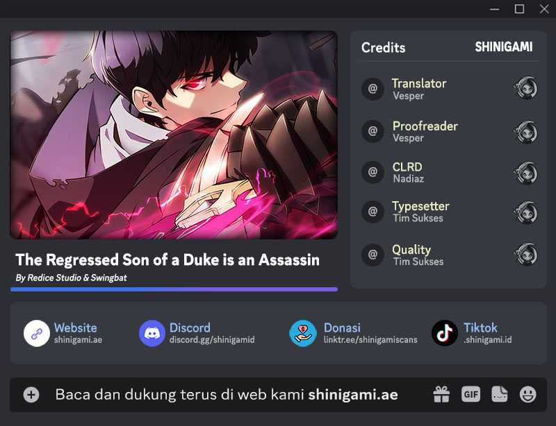 The Regressed Son Of A Duke Is An Assassin Chapter 8 - halaman 1