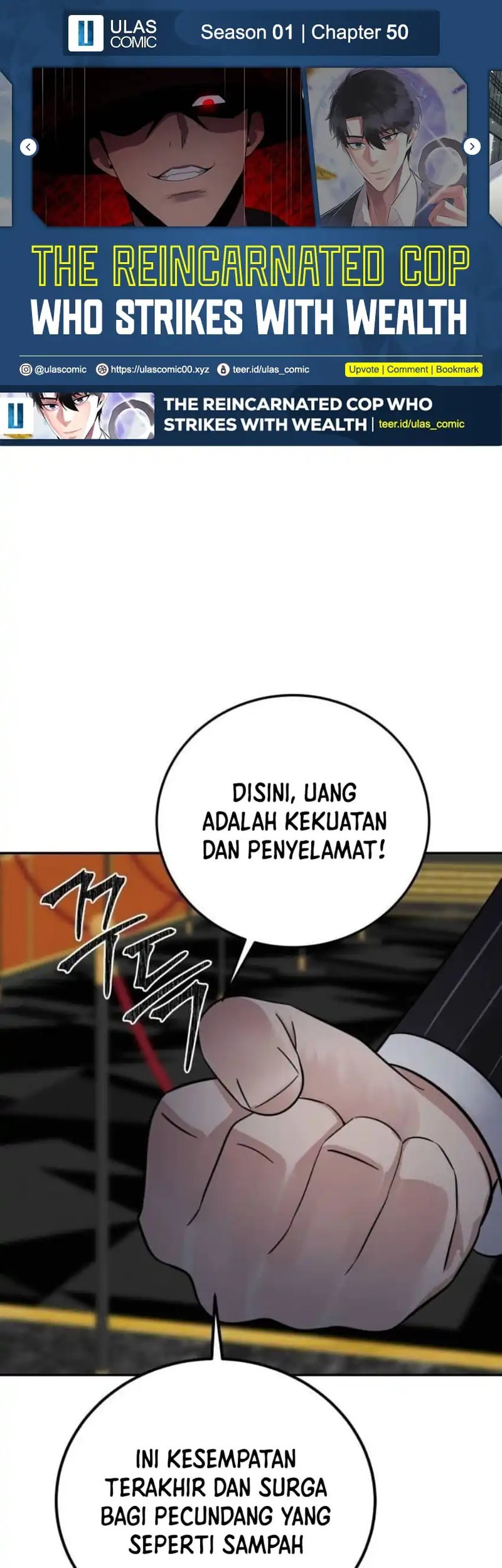 The Reincarnated Cop Who Strikes With Wealth Chapter 50 - halaman 1