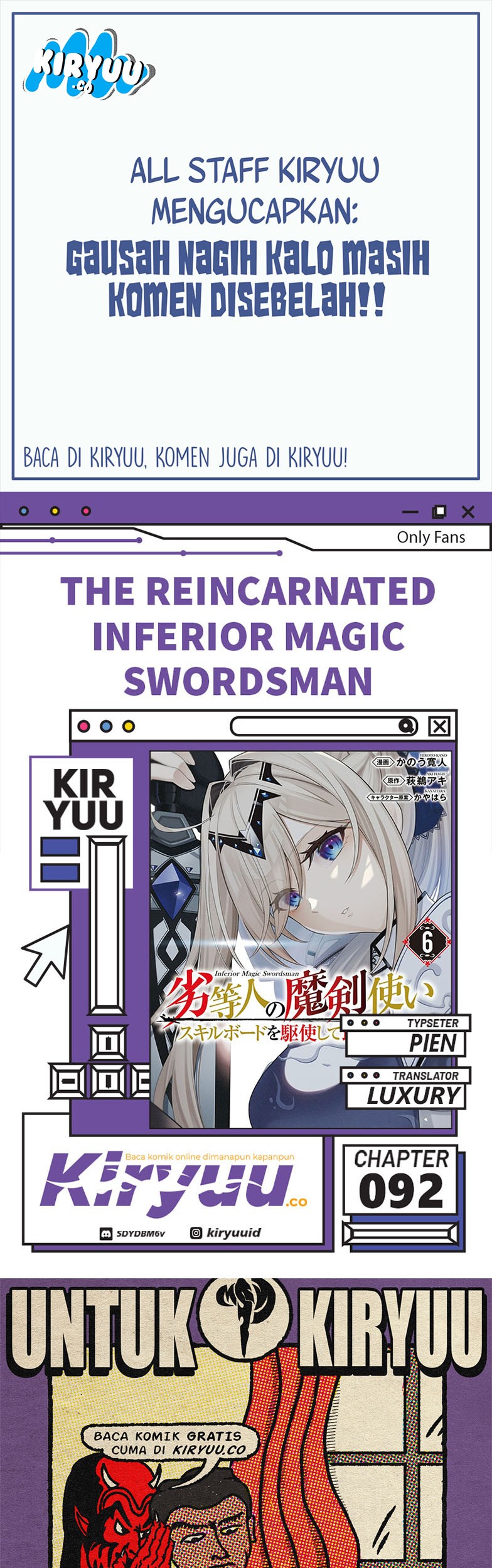 The Reincarnated Inferior Magic Swordsman Chapter 92 - halaman 1