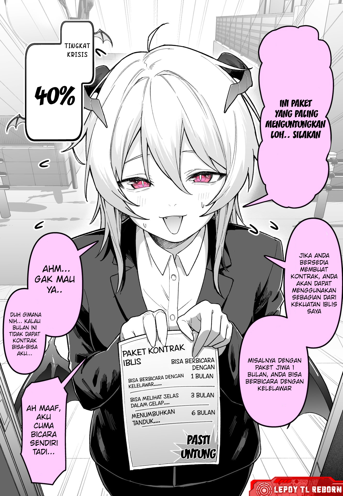 The Sales-Demon Who Gets More and More Desperate Every Time We Meet Chapter 1 - halaman 1