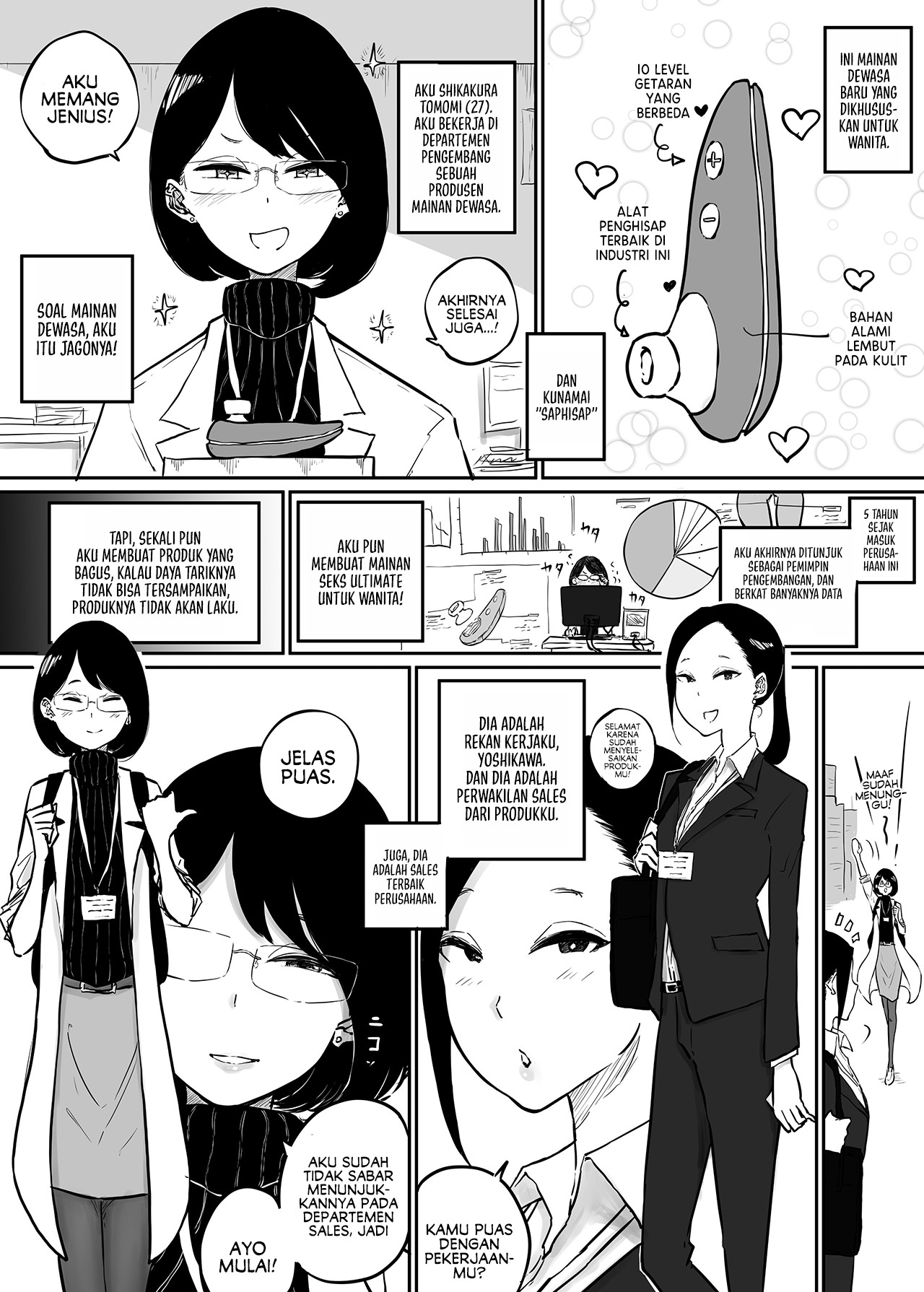 The Sales Rep Who Absolutely Won’t Come VS The Researcher Who Absolutely Wants to Make Her Come Chapter 0 - halaman 2