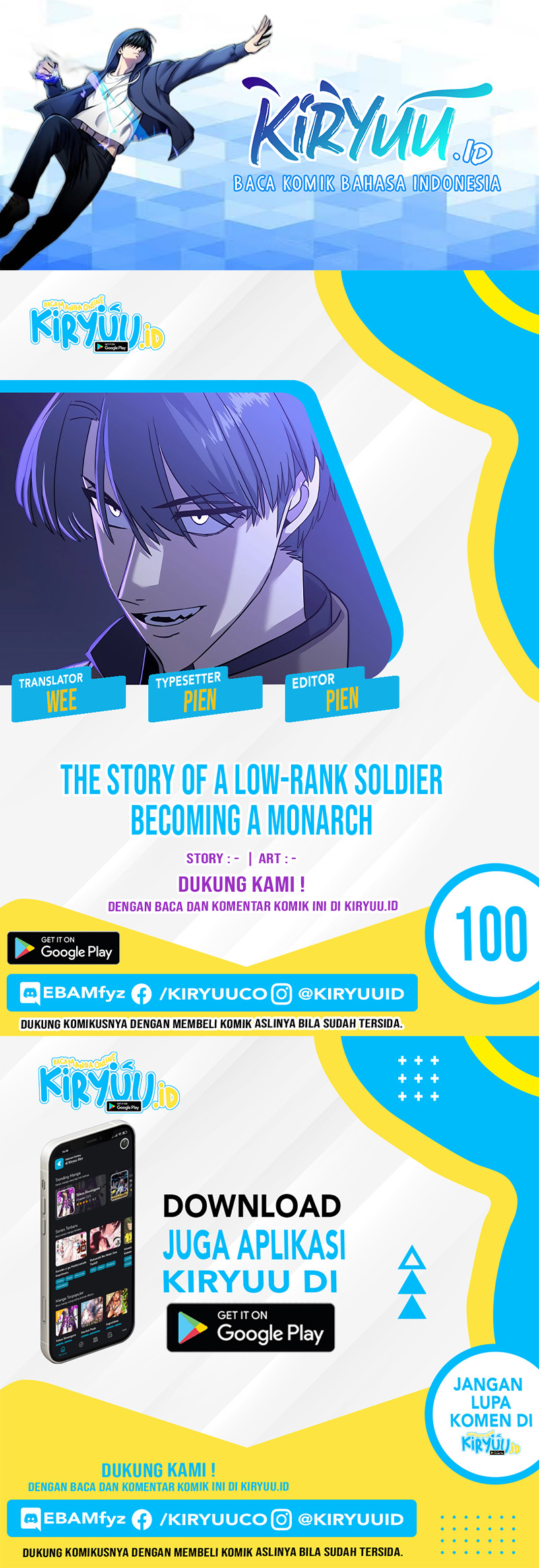 The Story of a Low-Rank Soldier Becoming a Monarch Chapter 100 - halaman 1
