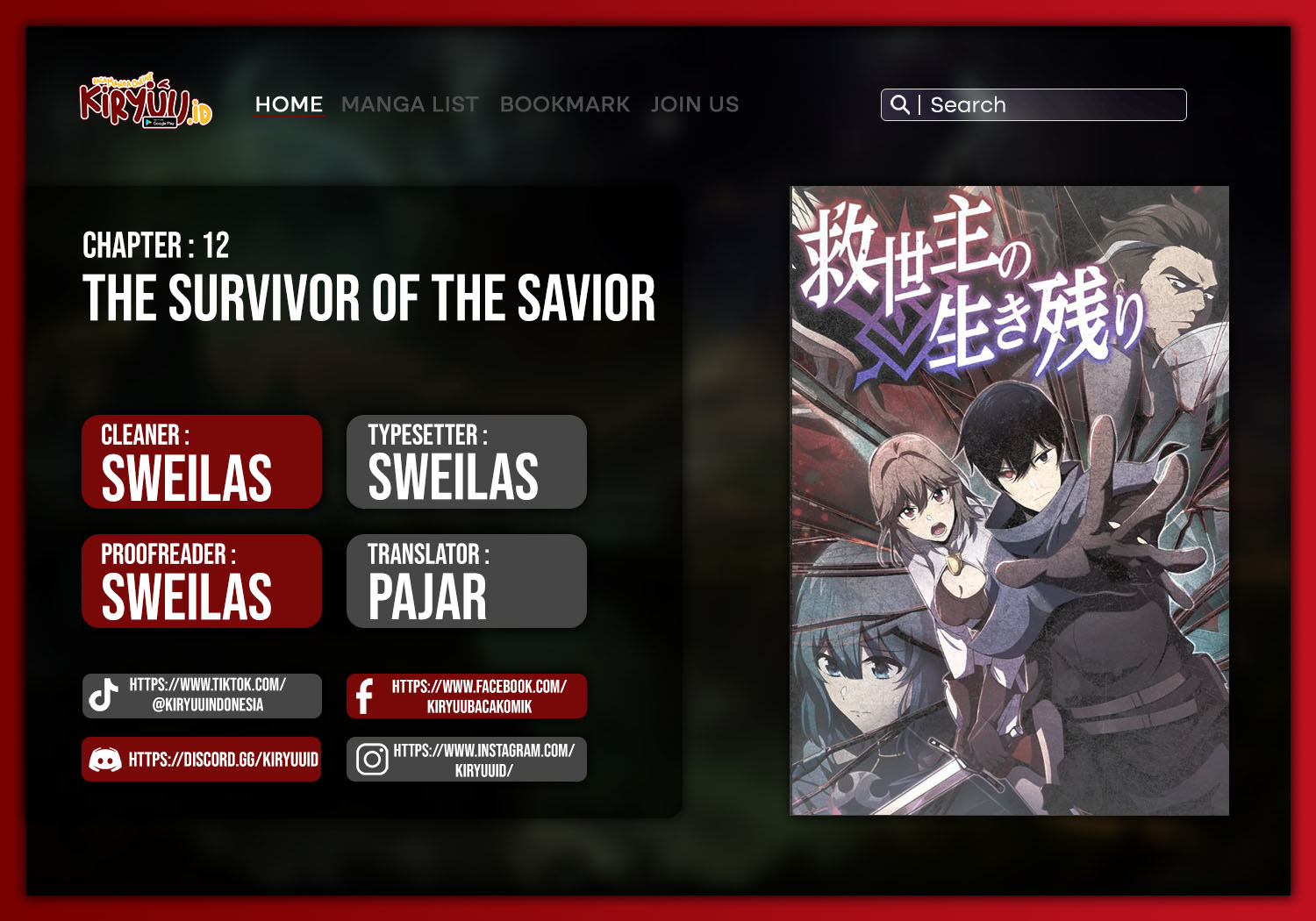 The Survival of the Savior Chapter 12 - halaman 1