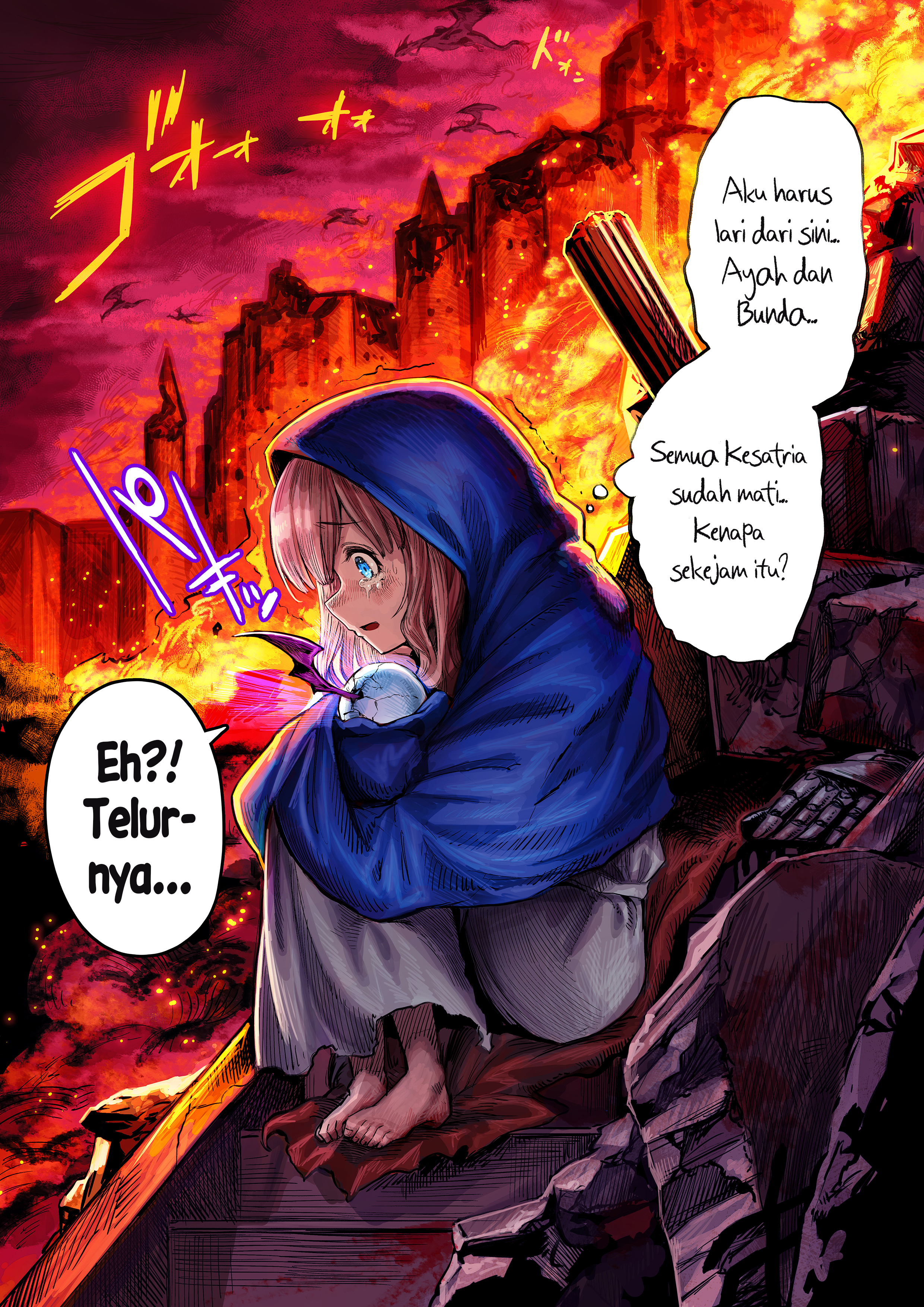 The Surviving Girl and the Devil's Egg (Official Colored) Chapter 0 - halaman 1