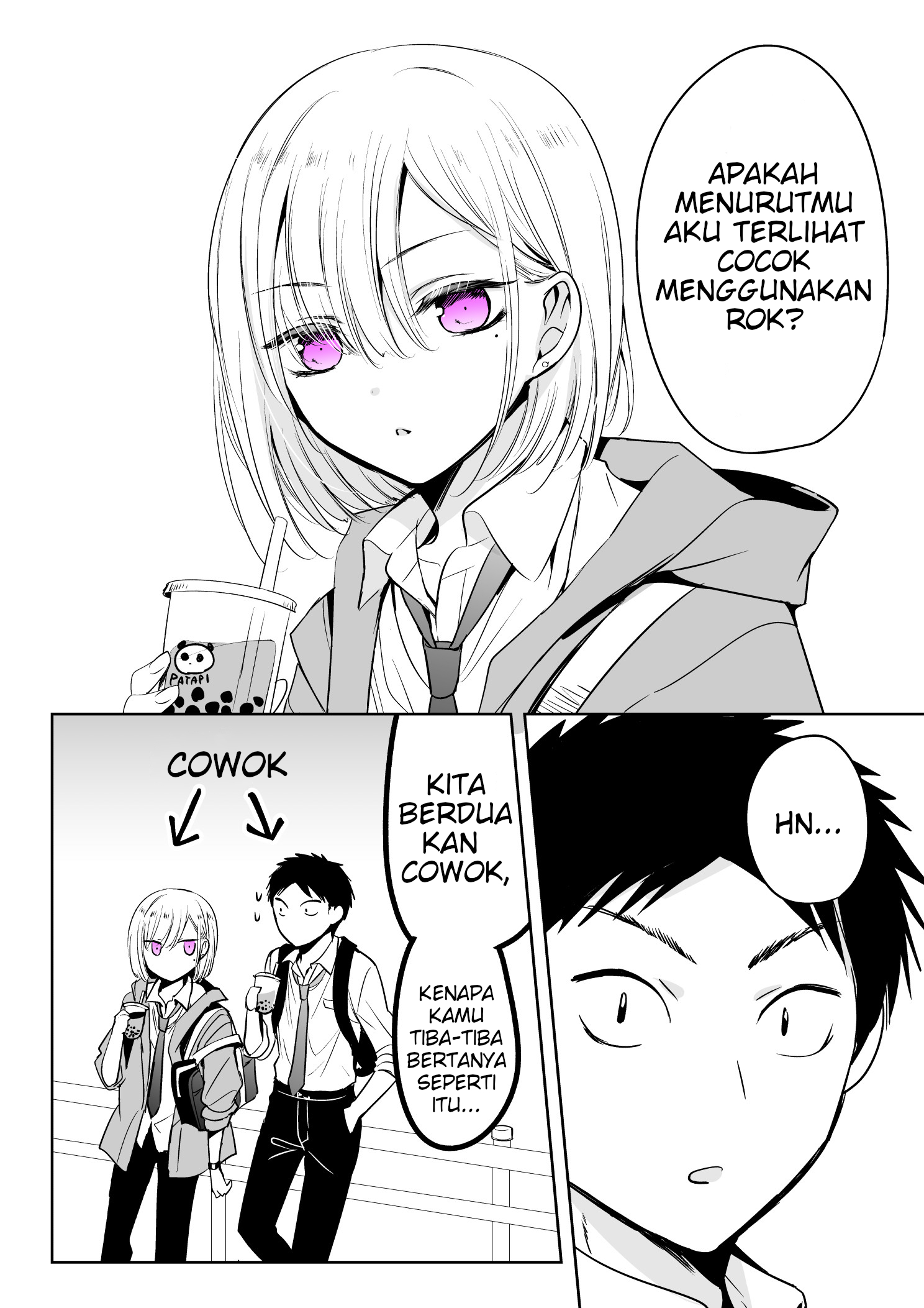 The time my friend wanted to try a skirt Chapter 1 - halaman 1