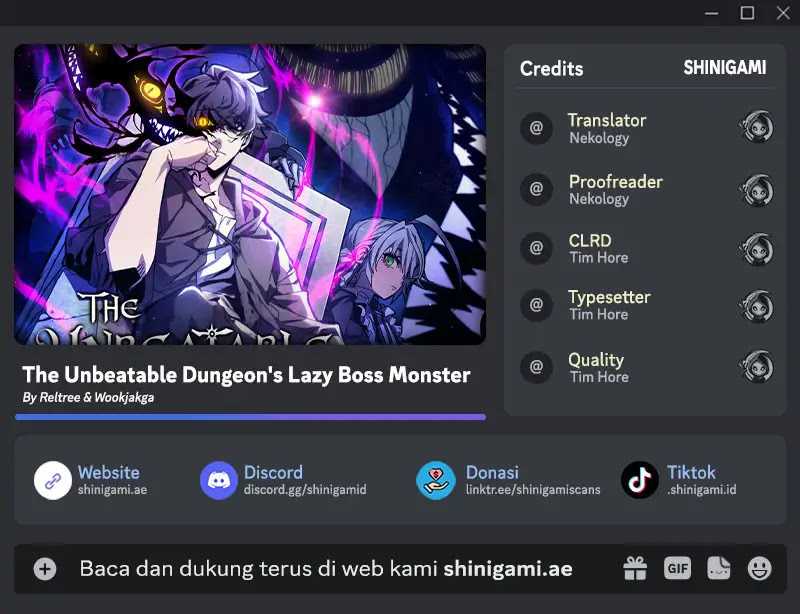 The Unbeatable Dungeon’s Lazy Boss Chapter 44 - halaman 1