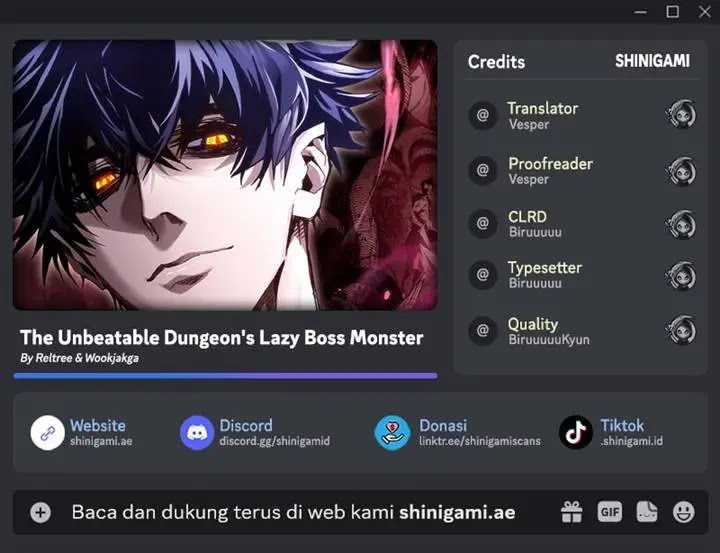 The Unbeatable Dungeon’s Lazy Boss Chapter 73 - halaman 1