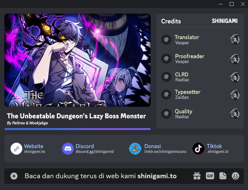 The Unbeatable Dungeon’s Lazy Boss Chapter 90 - halaman 1