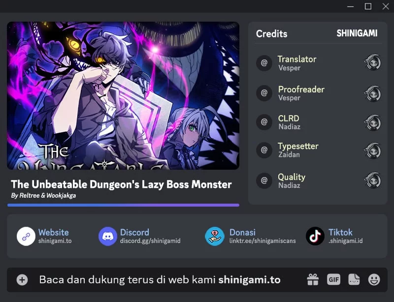The Unbeatable Dungeon’s Lazy Boss Chapter 94 - halaman 1