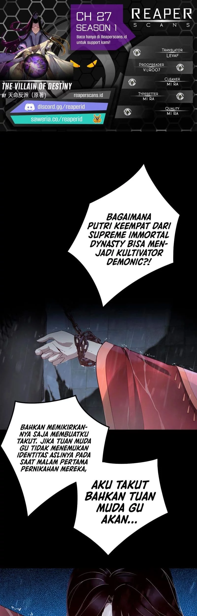 The Villain Of Destiny Chapter 27 - halaman 1