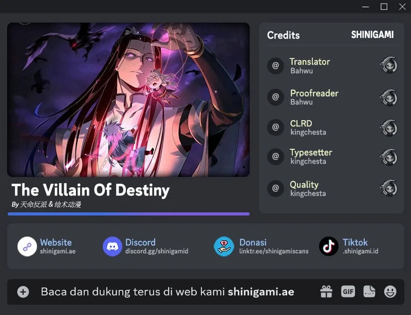 The Villain Of Destiny Chapter 332 - halaman 1