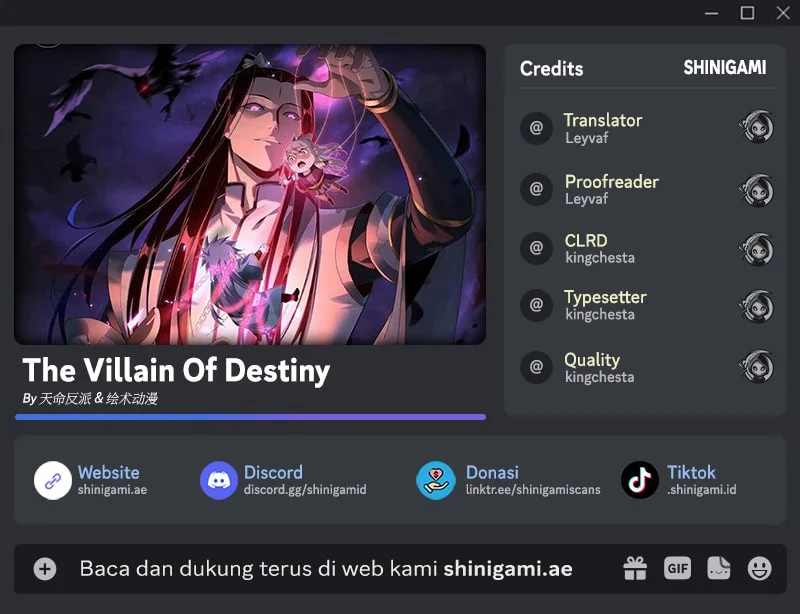 The Villain Of Destiny Chapter 343 - halaman 1