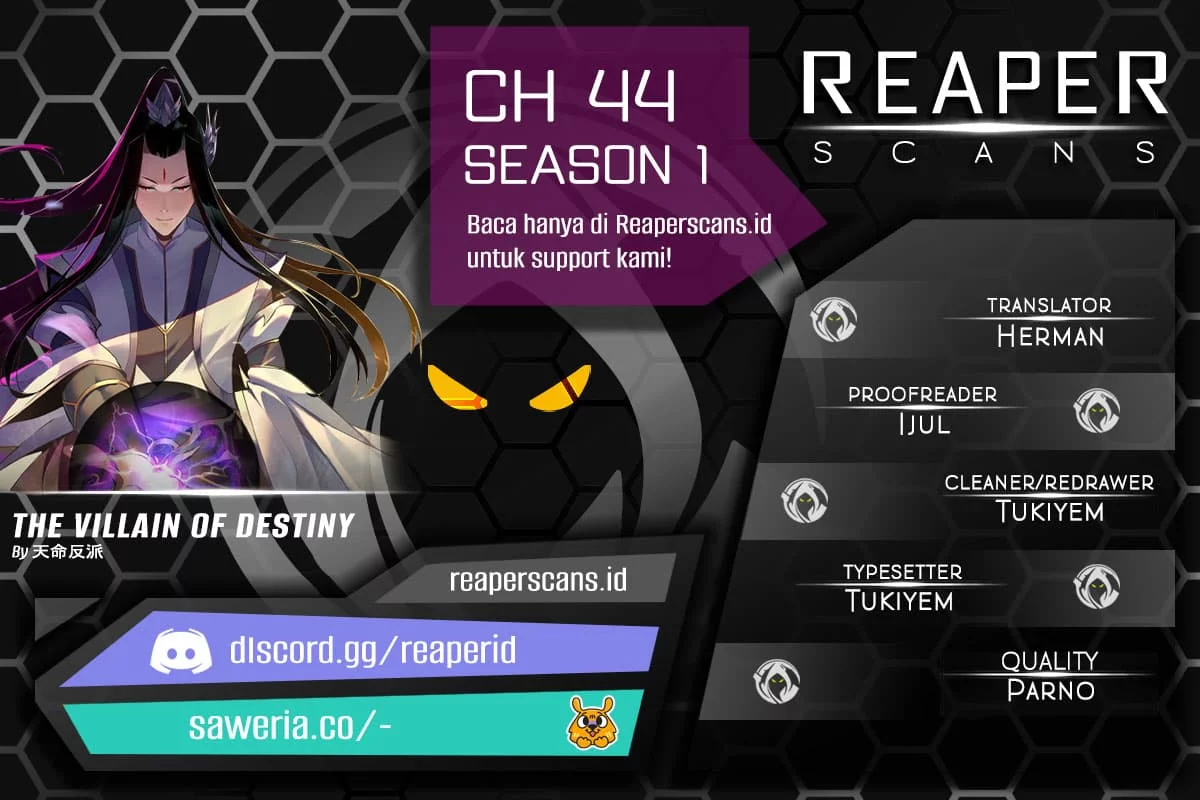 The Villain Of Destiny Chapter 44 - halaman 1