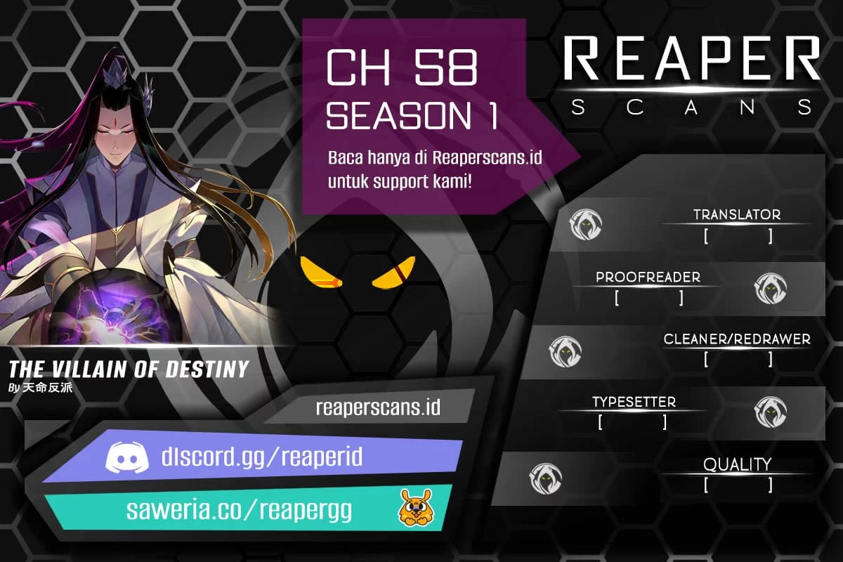 The Villain Of Destiny Chapter 58 - halaman 1