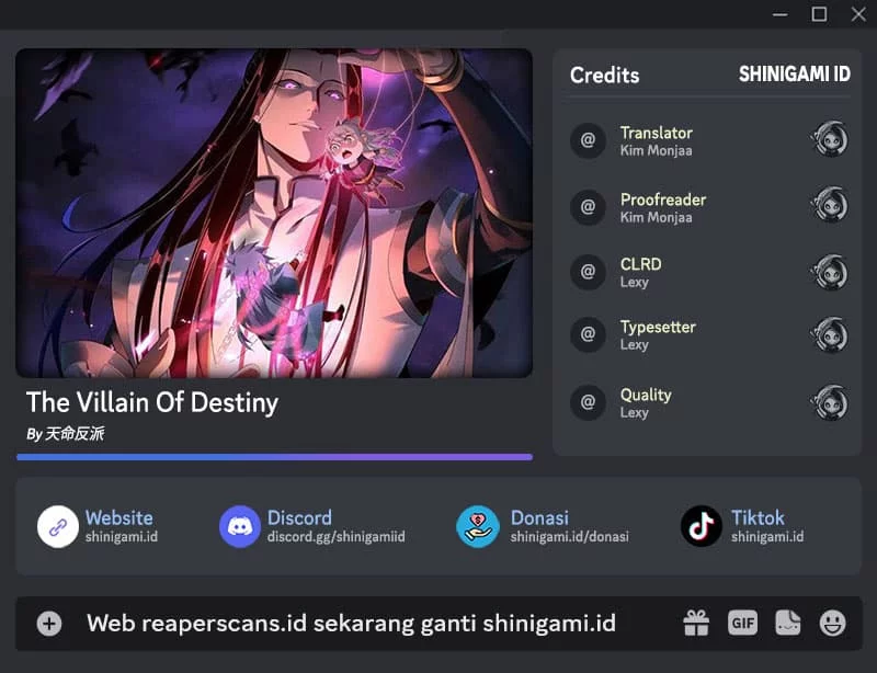 The Villain Of Destiny Chapter 71 - halaman 1