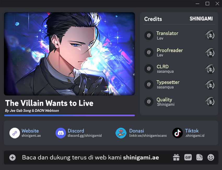 The Villain Wants To Live Chapter 2 - halaman 1