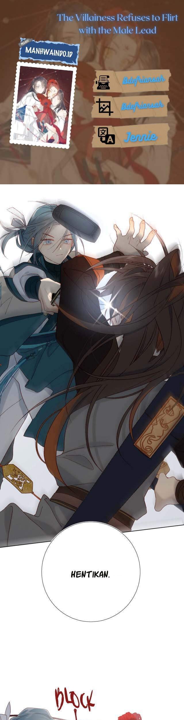 The Villainess Refuses to Flirt with the Male Lead Chapter 10 - halaman 1