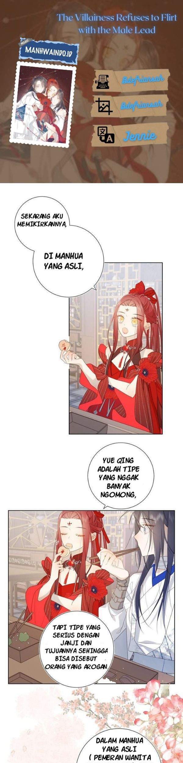 The Villainess Refuses to Flirt with the Male Lead Chapter 16 - halaman 1