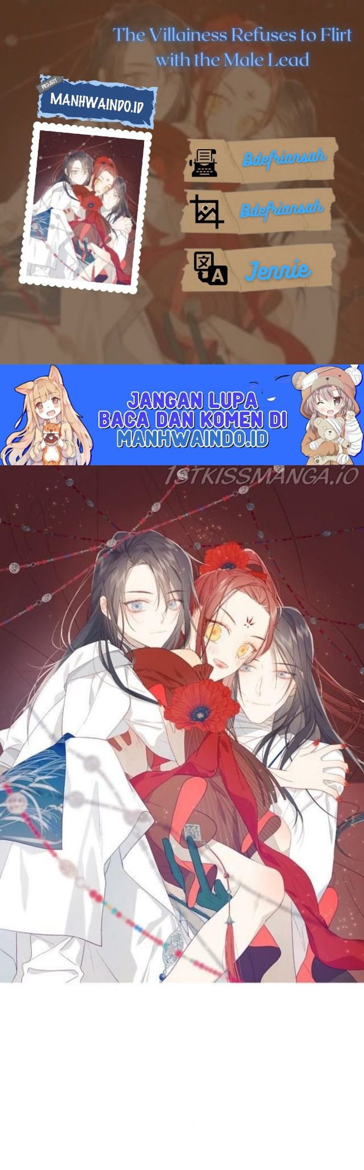 The Villainess Refuses to Flirt with the Male Lead Chapter 34 - halaman 1