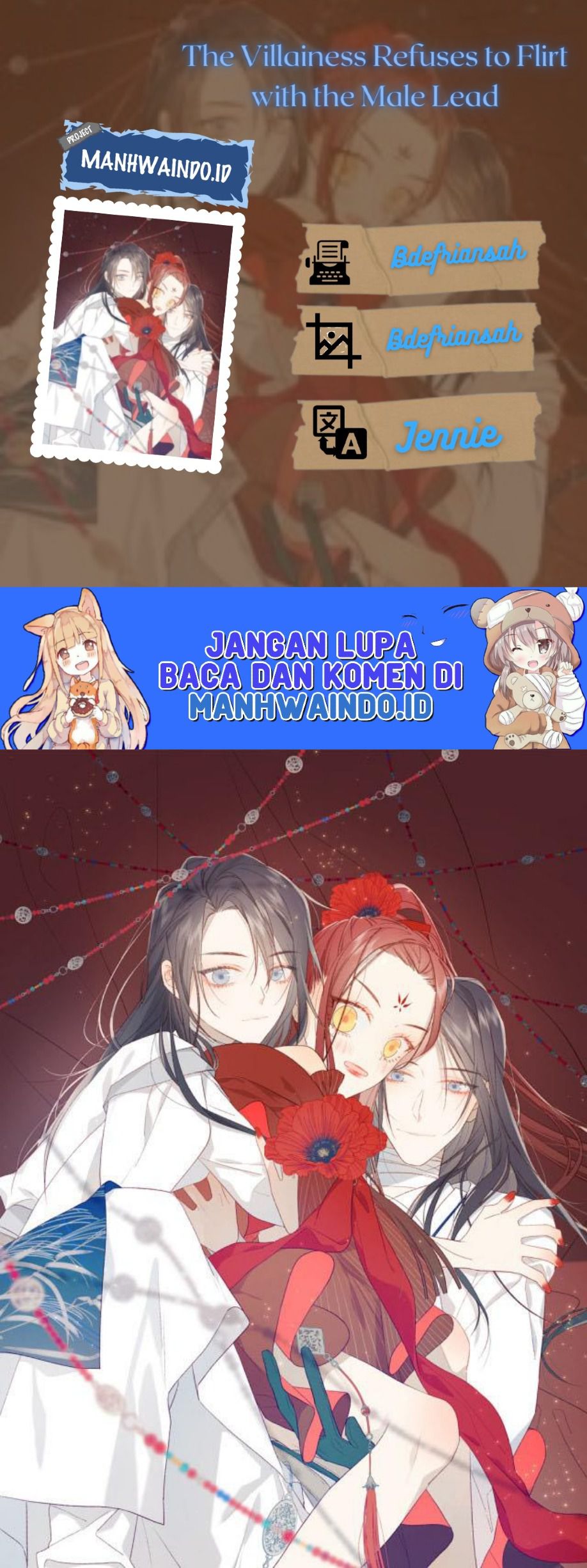 The Villainess Refuses to Flirt with the Male Lead Chapter 38 - halaman 1