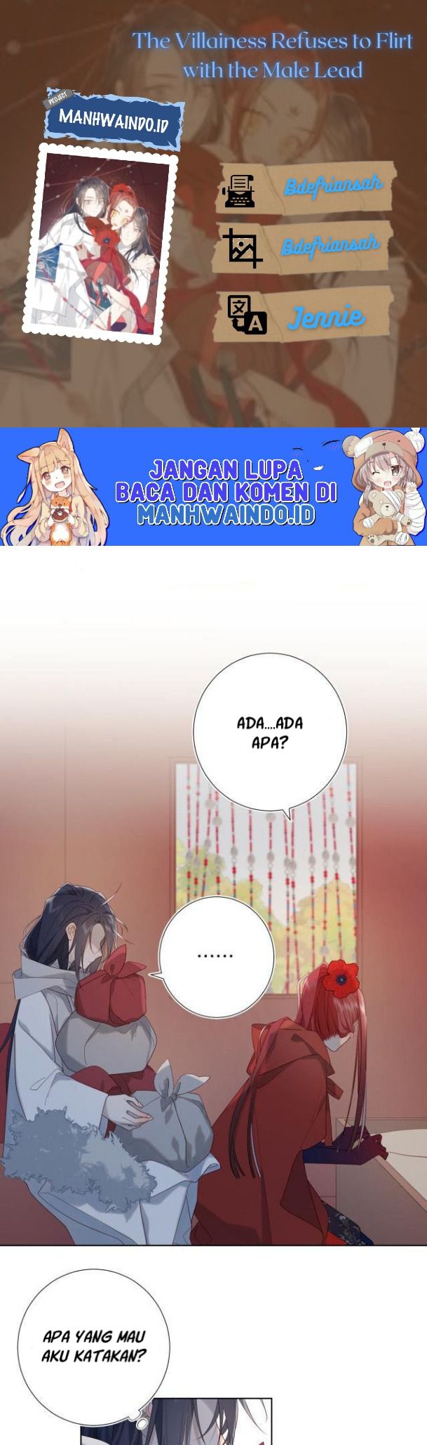 The Villainess Refuses to Flirt with the Male Lead Chapter 40 - halaman 1