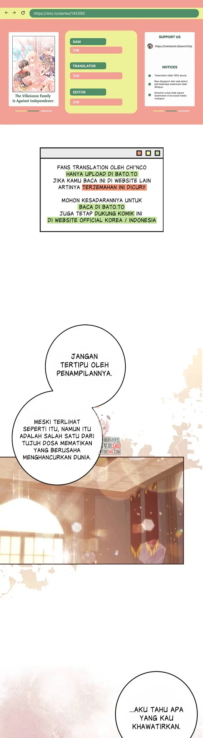 The Villainous Family is Against Independence Chapter 40 - halaman 1